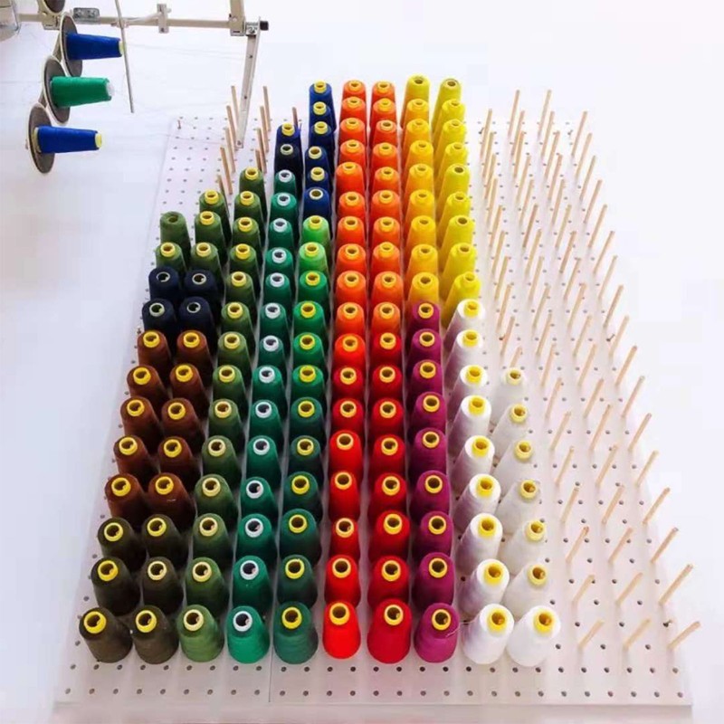 Self Adhesive Sewing Pegboard with 25 Wood Hook 11.8x11.8in Multifunctional