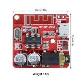 Heemol Bluetooth Audio Receiver Board,Bluetooth 5.0 MP3 Lossless Decoder Board Wireless Stereo Music Module 3.7-5V XY-BT-Mini(5PCS)