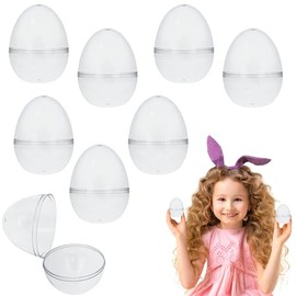 Chochkees Fillable Transparent Easter Eggs with Hinge Bulk Colorful Bright Plastic Easter Eggs, Perfect for Easter Egg Hunt, Surprise Egg, Easter Hunt, 2.25" Inch Assorted Bright Colors (200-Pack)