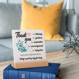 Thank You Teacher Appreciation Gifts for Mom Dad Grandma Mentor Guidance Coach Godmother, Gratitude Gifts Teacher's Day Mother's Day Gifts Father's Day Appreciation Decor Plaques