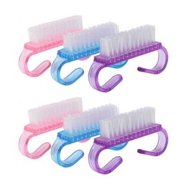 ESJNNK Nail Brush, Pack of 6, 3 Colors, Nail Care, Nail Care, Hand Cleaning, Nail Cleaning, Hand Wash, Portable, Lightweight, Compact