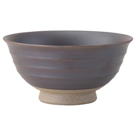 Arita Ware 74098 Rice Bowl, Diameter 5.1 inches (13 cm), Black Sora-yaki, Black, Made in Japan