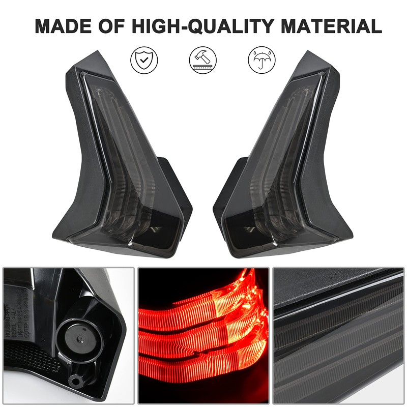 SAUTVS LED Taillights for Can-Am Ryker, LED Smoked Black Tail