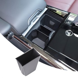 Center Console Cup Holder Divider Storage Box Compatible with Land Rover Range Rover Sport/Vogue 2023 2024 2025, ABS Cup Holder Insert Tray Key Storage Box