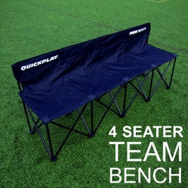QUICKPLAY PRO Portable Folding Bench Range | Available in 2 to 9 Seats | Fast Set-Up Heavy Duty Bench (4 Seats)