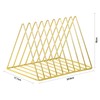 Jinlaili Newspaper Rack Metal Magazine Stand Gold, 9 Slots Triangle