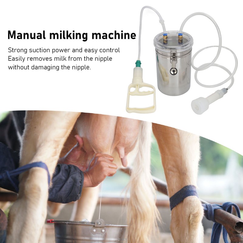 Manual Milking Machine 2L Capacity Convenient Control Portable Cow Hand