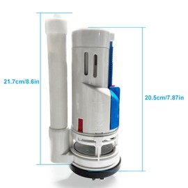 2 Inch Toilet Flush Valves, Toilet Repair Kit Dual Flush Valve Replacement Fit for One Piece Toilet Top Push Button Valve(One Piece Toilet 8" Height)