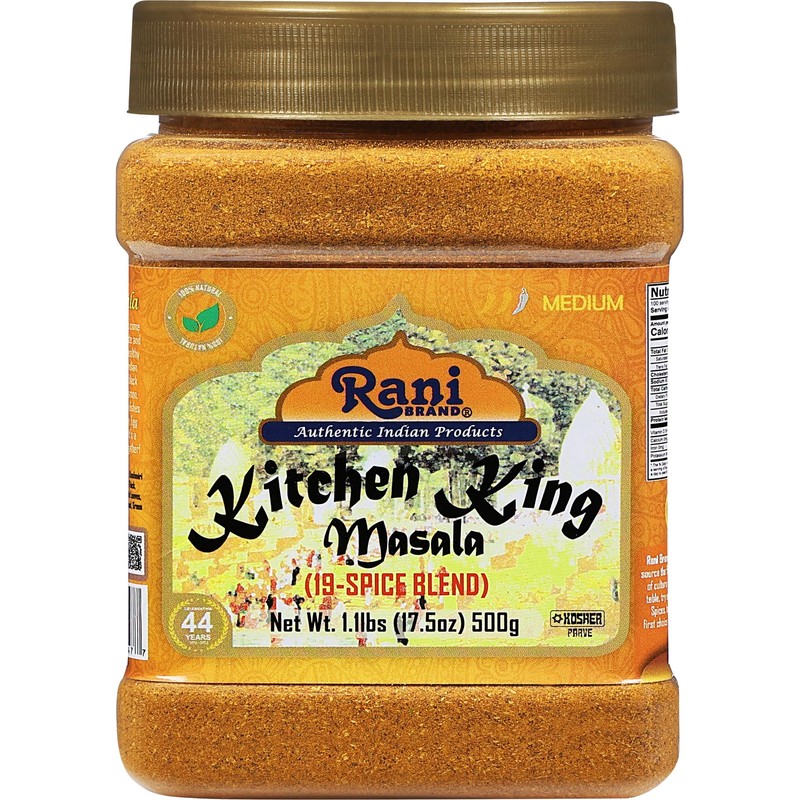 Rani Kitchen King Masala (20-Spice Curry blend) 17.5oz (1.1lbs) 500g