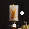Luminara Embedded Flameless LED Candle - Orange Leaf 3.5" x