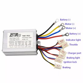 Unbranded 1000W Watt 48V DC Speed Controller box & Throttle Grip for brush electric motor