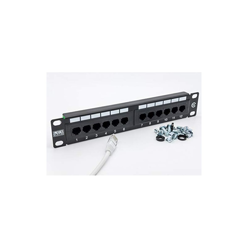 DYNAMODE DYNA-PPAN-12-10 LMS DATA 12 Port Cat5E Patch Panel for