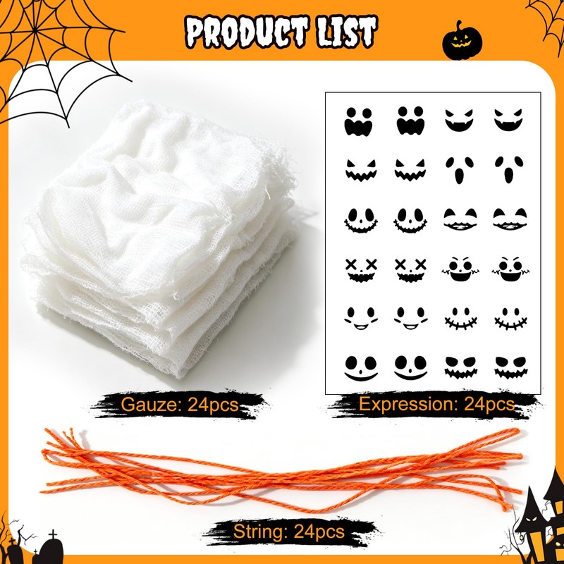 Halloween Weave Cloth for Homemade Candy, DIY Craft Labels for
