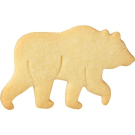 Birkmann 198081 Bear Cookie Cutter with Inner Embossing Stainless Steel 8.5 cm