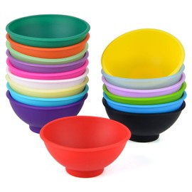 Coopay 16 Pieces Mini Silicone Pinch Bowls Multicolor Heat Resistant Snack Bowls Prep and Serve Bowls, Unbreakable, Flexible, 1.75 Oz (Solid Colors)