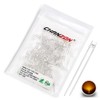 CHANZON 100 pcs 3mm Yellow LED Diode Lights (Clear Flat
