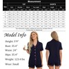 SWOMOG Conjunto de pijama para mujer, Azul marino, M