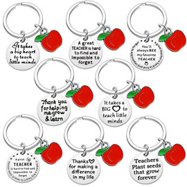 8PCs Teacher Keychains In Bulk Teachers Gifts For Women Teacher Appreciation Gifts Thank You Gift