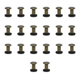 20 x Screw Rivets for Leather, Chicago Screws, Binding Screws, Hollow Rivets, Screw Rivets for Books, Paper, Belts, Dog Leads, DIY Crafts, Bookbinding, Bookbinding (20 Pieces M5 x 10 Bronze)