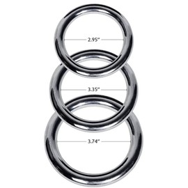 YeWen Sau Sticky Hand Strength Training - 2 Pcs Wing Chun Stainless Steel Ring (Silver White, 3.74'')