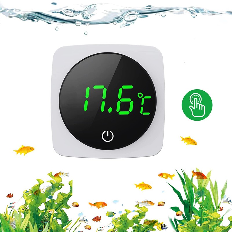 Aquarium Thermometer Digital, LED Display Aquarium Thermometer, High Precision induction