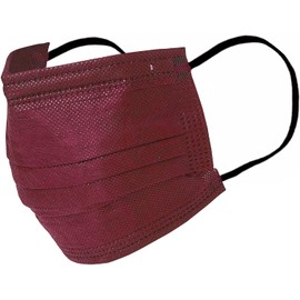 Amalet Roses Color Mask, Non-woven Fabric, Disposable, for Adults, Three-Layer Structure, Virus, Pollen Protection, Splash Prevention, Mask Color (50 Pieces, Wine)