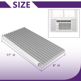 Mxclimate Window Air Conditioner Side Panels, Window AC Foam Insulation Panels of 17 X 9 X 7/8 inch,Summer/Winter Heat and Draft Insulating