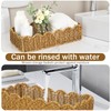 Scalloped Toilet Paper Basket - Resin Wicker Water-Resistant Storage Toilet
