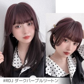 Bright Lara p211-RDJ Hairpiece Partial Wig, Bangs Wig, Whorl Wig, Semi-Long, Women's Wig,