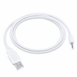 FITE ON 3ft White USB DC Power Adapter Charger Cable Lead Compatible with Yarosi Wand
