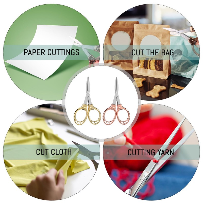 NIDHFG 2 Pieces Of Folding Scissors, Portable Scissors, Stainless Steel