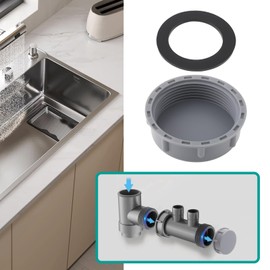 VGOL 4pcs 45mm Sink Waste Pipe Blanking Caps for Sinks Drains Sewers Kitchen Drainer with Washers