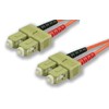Lynn Electronics SCSCDUPMM-1M 62.5/125 Orange Duplex Multi-Mode Fiber Optic Patch