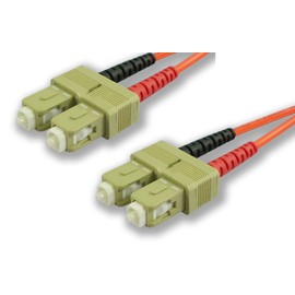 Lynn Electronics SCSCDUPMM-1M 62.5/125 Orange Duplex Multi-Mode Fiber Optic Patch Cable, SC-SC, 1 Meter in Length Orange