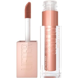 Maybelline Lifter Gloss – Gloss hidratante con Ácido Hialurónico, Tono Stone 008 5.4 ml