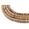 TheBeadChest Rustic Heishi Coconut Shell Beads 8mm Brown Wood 23