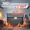 Upgraded Fully Fireproof Document Bag 6500°F,14.2x10x2.3 Fire Proof Bag for