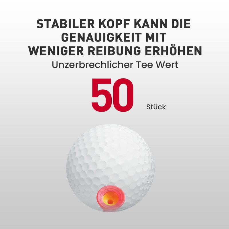 FINGER TEN Golf Tees Plastic Tee 50 Count 70 mm