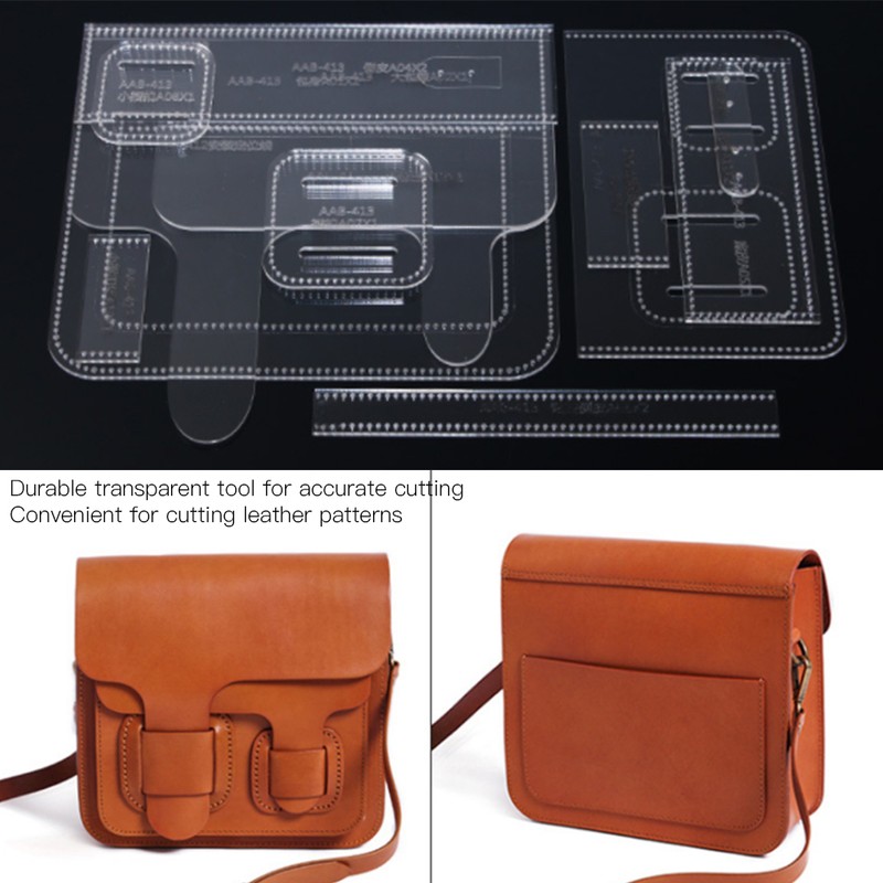 12Pcs Shoulder Bag Acrylic Template Leather Pattern DIY HandMade Drawing