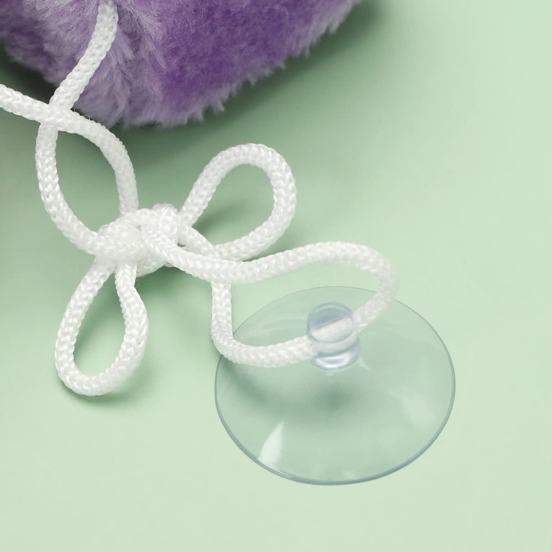 ECSiNG Car Hanging Furry Dice Soft Ornament With Suction Cup