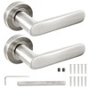 Decoranddecor Echo Satin Nickel Door Lever Handles - 54mm Round