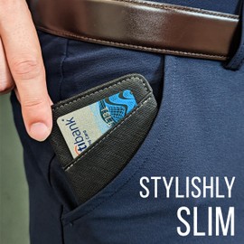 STYLIO Slim Minimalist Wallet for Men | Best Front Pocket Wallet | RFID Blocking Credit Card Holder Wallet | Real Leather Wallet| Thin Cool Slim Wallet Men's | Small RFID Wallet| Portefeuilles Hommes