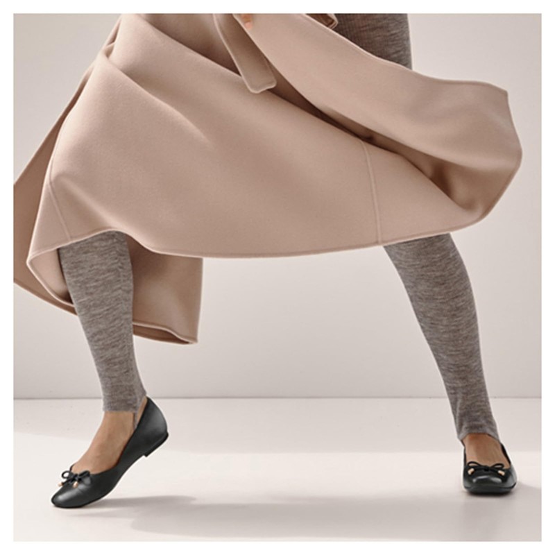 Vionic Women's Klara Ballet Flat, Black Leather, 9.5