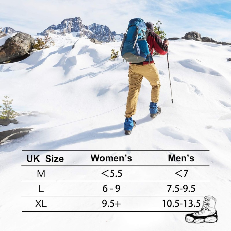 WardWolf Crampons for Hiking Boots 23 Spikes Crampons Ice Snow