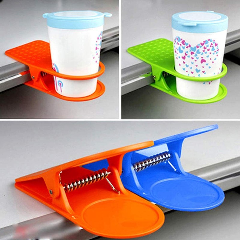Calayu Drink Holder Clip, Multifunctional Bottle Holder, Portable Table, Desk,
