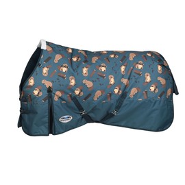 WeatherBeeta ComFiTec Essential Standard Neck Lite Horse Blanket, Beaver Print, 84"