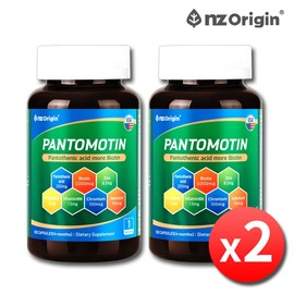 NZ Origin Pantomotin x 2 Bottles 8-Month Supply USA High-Dose Biotin Pantothenic Acid Vitamin B Zinc Chromium Men Women / 엔젯오리진 판토모틴 x 2병 8개월분 미국 고함량 비오틴 판토텐산 비타민B 아연 크롬 남성 여성