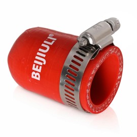 BEIJIULI 4-Ply Reinforced Silicone Hose Cap with Clamp,1"(25mm) ID Hose End Plug for Turbo Bypass Valve,Vacuum,Fix Leak,Throttle Body Port,Heater Core Plug,Coolant Heater Bypass Vacuum Water Port