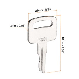 sourcing map Equipment Key, Aerial Lifts Ignition Keys for Scissors Lift, Man Lift (Part Number 9901, 2860030) 3Pcs