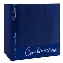 Combinations Dark Blue Napkins 2ply 100 Pieces For Parties/Events/Dinners/Home